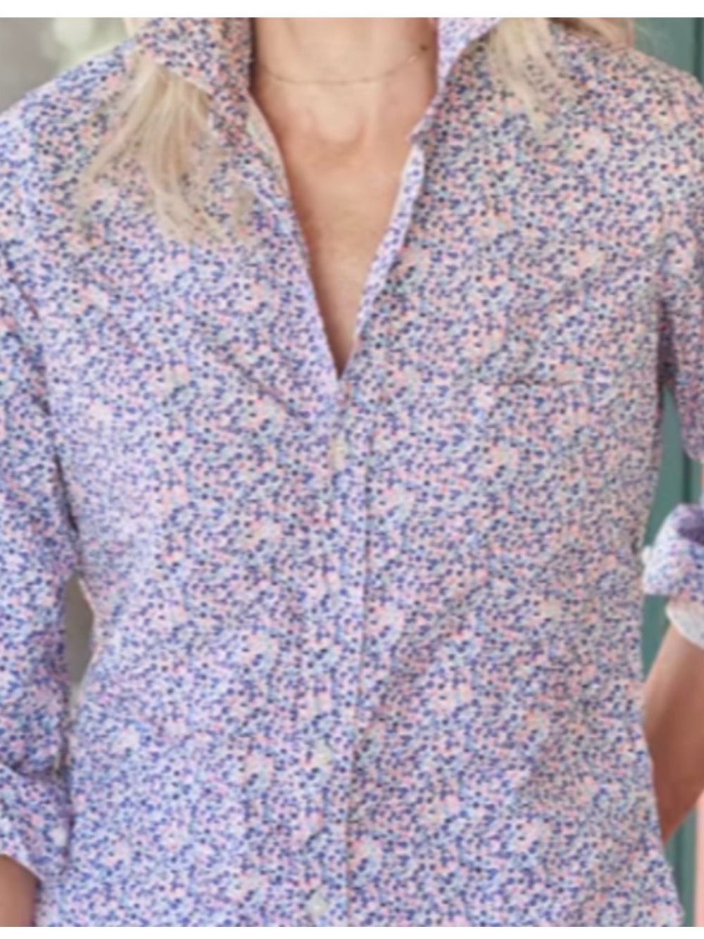 Frank & Eileen Barry crinkle cut tailored fit collared shirt
